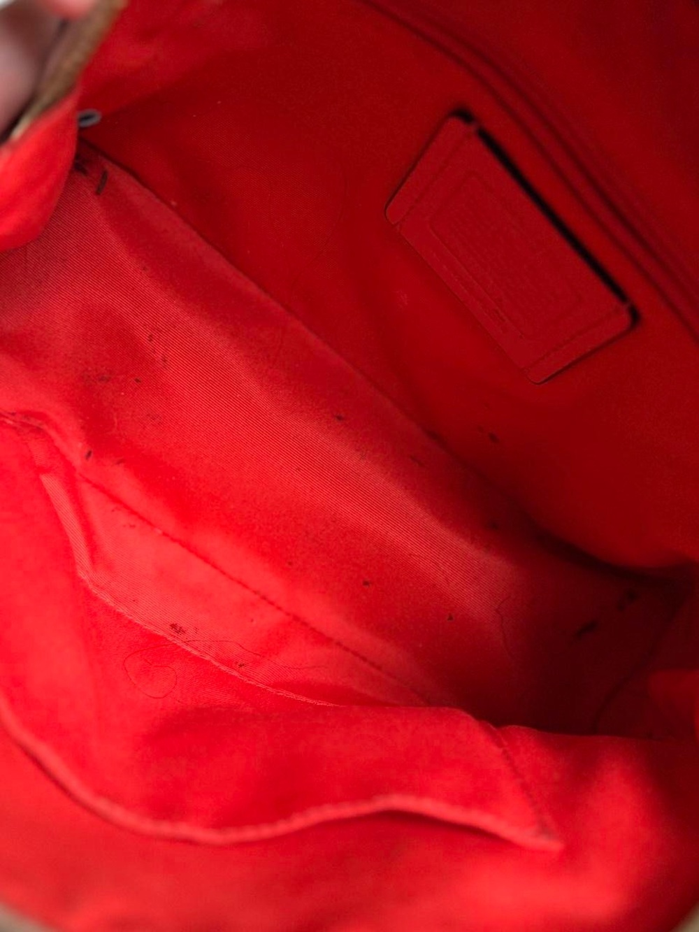 Y2K Coach Kitt Messenger Red Crossbody with Gold-Tone Hardware Bag - Picture 7 of 8